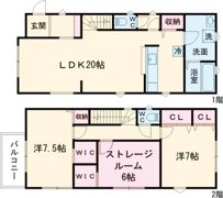 曽根町戸建の間取り画像