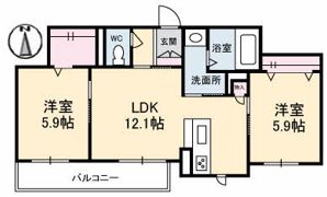 シャーメゾン多肥下町の間取り画像