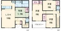 尾上町池田戸建1号棟の間取り画像