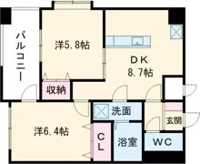 リバージュ県庁通りの間取り画像