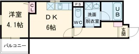 S Apt．門真城垣町の間取り画像