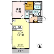 コーラルブルー南花田の間取り画像