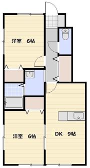コンフォート伊奈B棟の間取り画像
