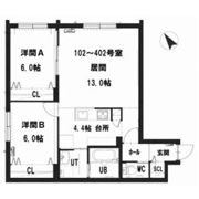 グランメール 東札幌5-5の間取り画像