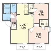 リッチモンド東林間 Aの間取り画像