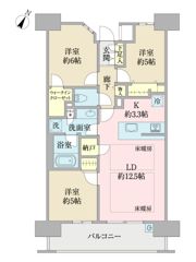ザ・タワーレジデンス広島富士見町の間取り画像
