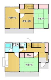 国立貸家の間取り画像