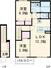 FLEUR de LIEN Ⅱの間取り画像