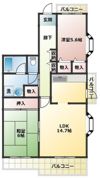 コミュニティープラザ9号棟の間取り画像