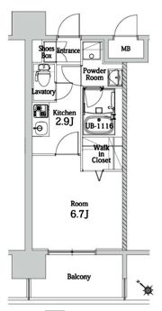エンクレスト博多LIBERTYの間取り画像