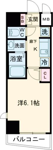 エステムコート神戸元町Ⅱブリーズの間取り画像