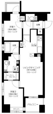 プレミスト日本橋浜町リデアルの間取り画像