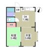 白樺ハイツの間取り画像