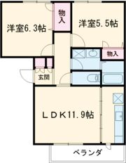 パシフィカ A棟の間取り画像