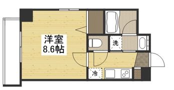 月光 岡山市役所前の間取り画像
