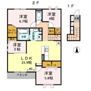 グリシーヌ Kの間取り画像