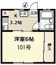 パティオ三富士の間取り画像