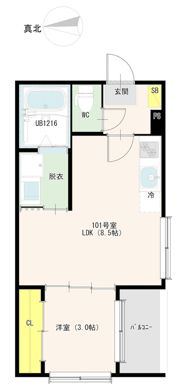 Hubi Core 西京極の間取り画像