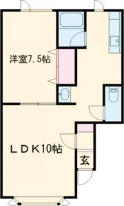 コーポ雨塚3号館の間取り画像