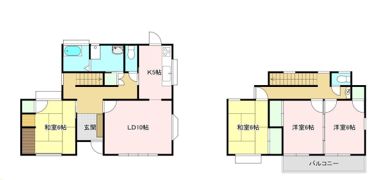 妻崎開作4LDK戸建賃貸の間取り画像