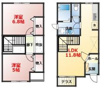 エバーグリーンシマダBの間取り画像