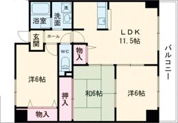サンクレスト岸和田の間取り画像