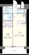 ヴィンテージ箱崎東の間取り画像