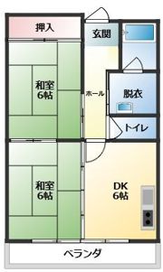コーポラス中銀の間取り画像