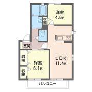 クレールBの間取り画像