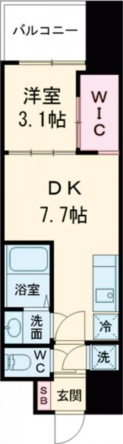 セレニテ神戸駅前アリエの間取り画像
