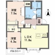 フレグランス永田 Bの間取り画像