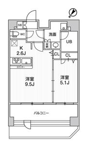 ｸﾞﾗｼｱﾌﾟﾚｲｽ押上の間取り画像