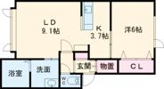 ボヌール錦町B・C棟の間取り画像