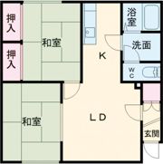 コーポ城の間取り画像