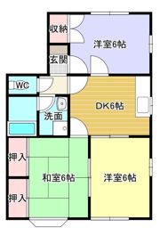 プラザ野本Bの間取り画像