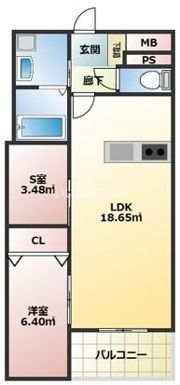 CUBE SUCRE内橋の間取り画像