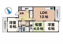 エクセル北別府の間取り画像