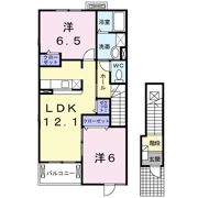 アドラブール Bの間取り画像
