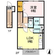 アメニティおおうち Dの間取り画像