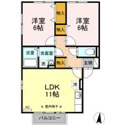 アバンティーヌ淵野辺 Aの間取り画像