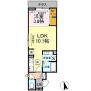 D-ROOM中央Ⅰの間取り画像