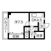 シャトレ水筒先(北條ビル)の間取り画像