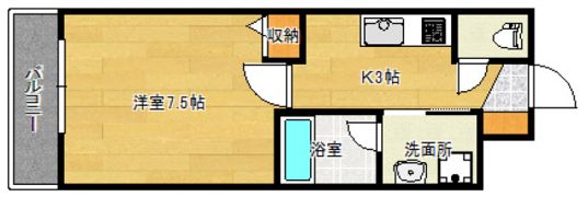 プラージュ村本の間取り画像