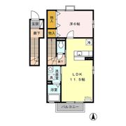 ローズコート宮原 Bの間取り画像