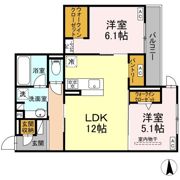D-crinum川島田の間取り画像