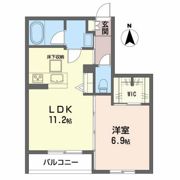 クレール富沢西Bの間取り画像