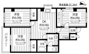 エレガンス浜中の間取り画像