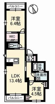 グランブーケ A棟の間取り画像