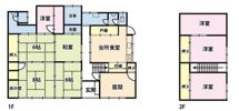 大竹市本町2丁目貸家の間取り画像