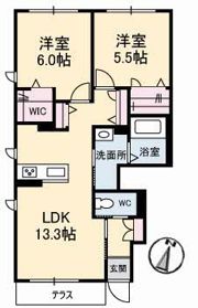 RAINBOW中島 C棟の間取り画像